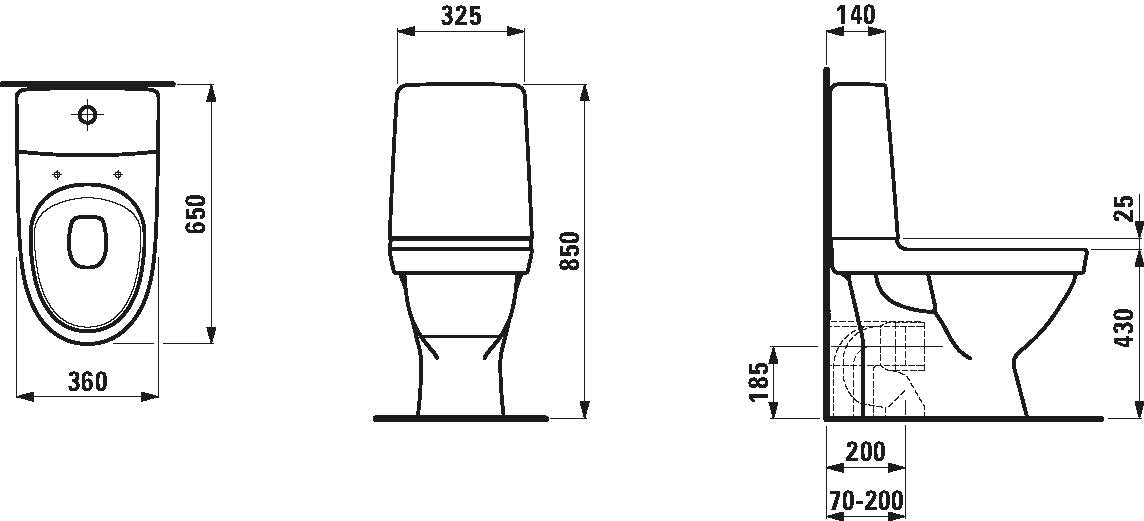WC-istuin Laufen Kompas P Rimless - KarelianStore