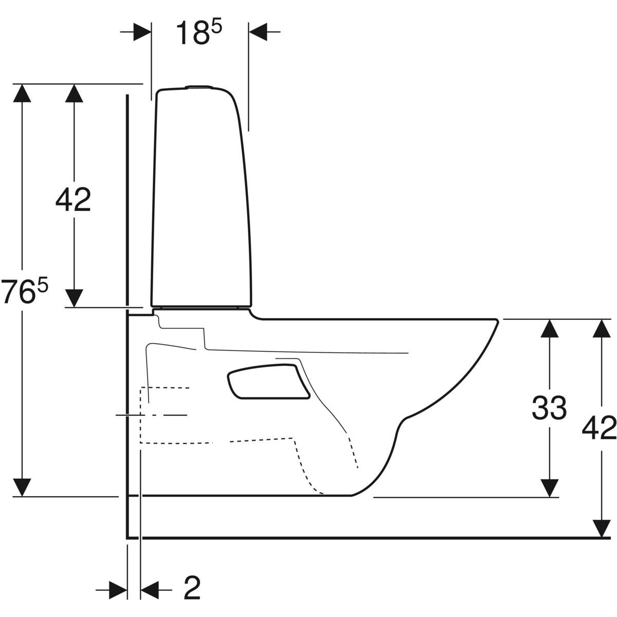 WC-istuin seinä IDO 502.404.00.1 SÄILIÖLLÄ 2-T - KarelianStore