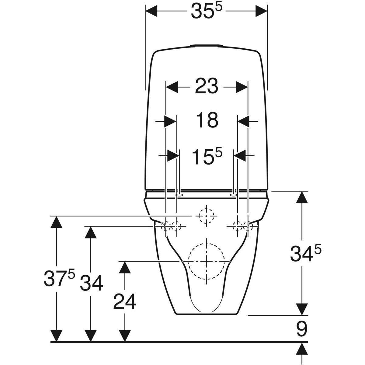 WC-istuin seinä IDO 502.404.00.1 SÄILIÖLLÄ 2-T - KarelianStore