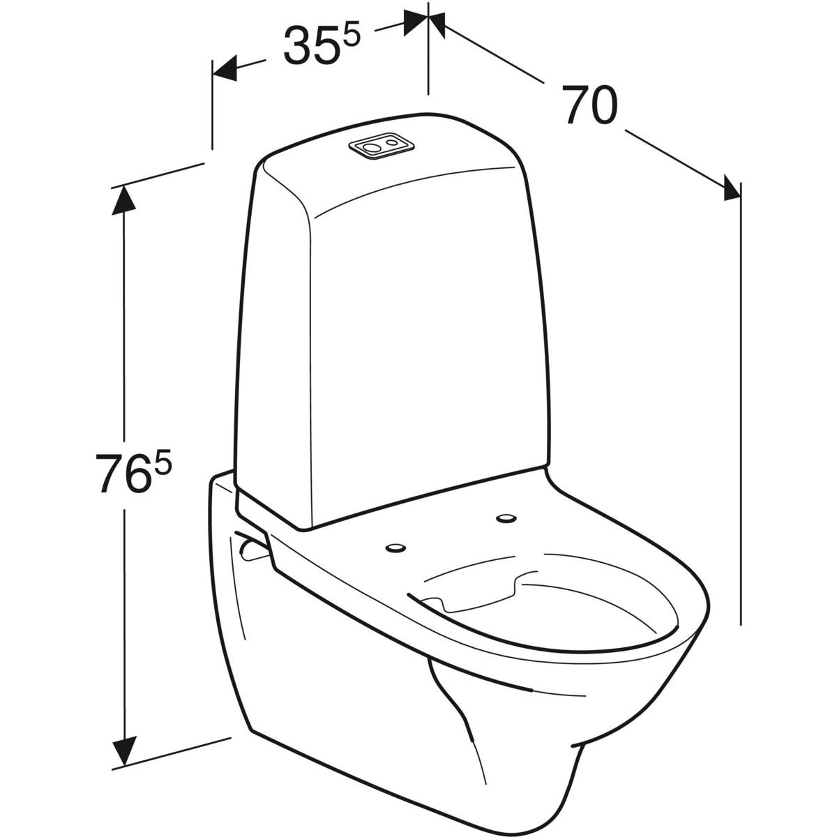 WC-istuin seinä IDO 502.404.00.1 SÄILIÖLLÄ 2-T - KarelianStore