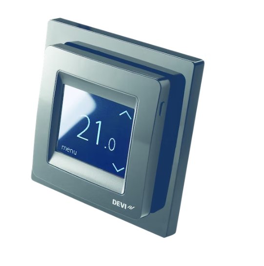 Yhdistelmätermostaatti Devireg kosketusnäytöllä ja kehyksellä Musta - KarelianStore
