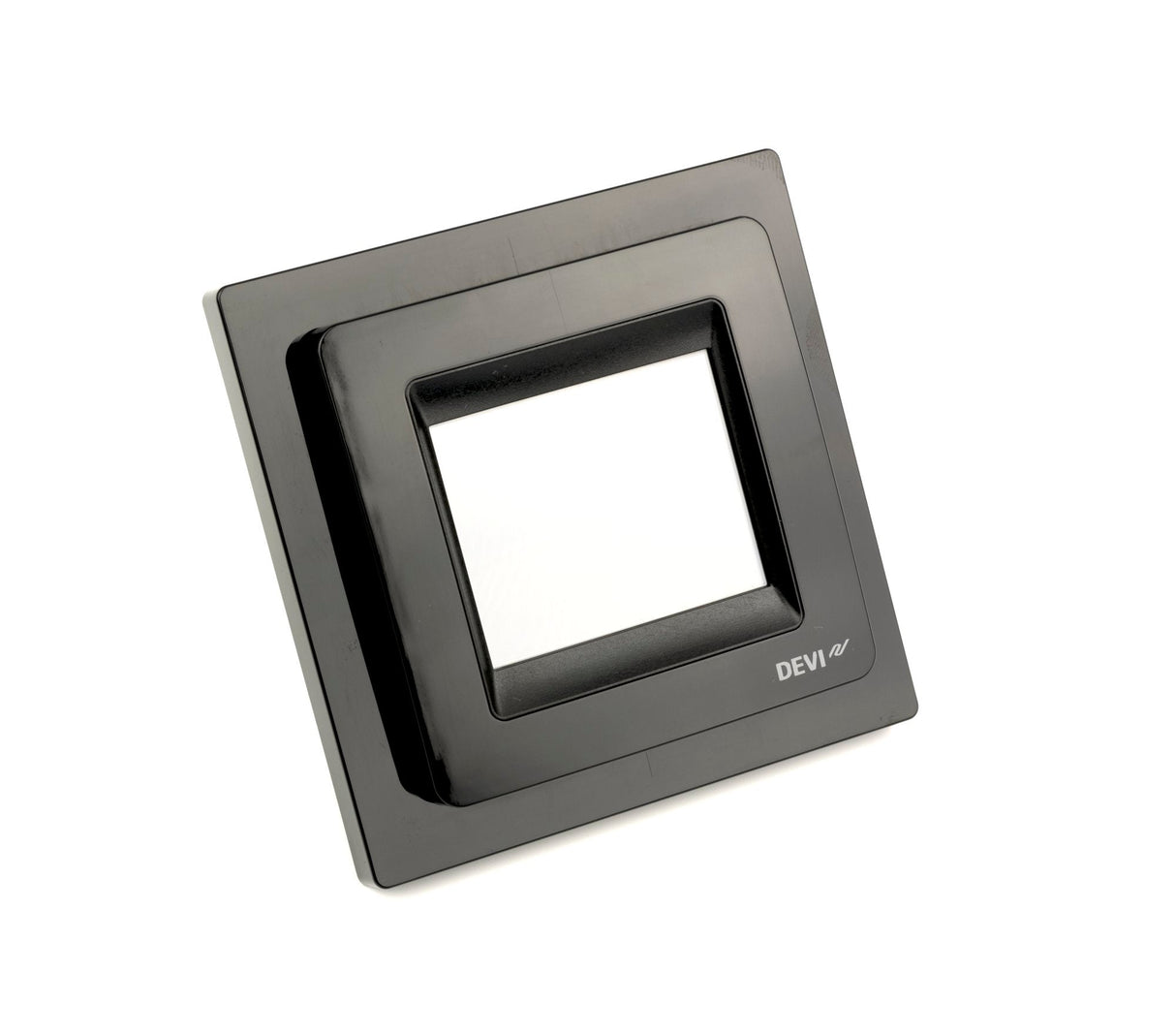 Yhdistelmätermostaatti Devireg kosketusnäytöllä ja kehyksellä Musta - KarelianStore