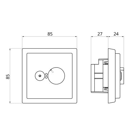 Yhdistelmätermostaatti Ensto ECO16BT-IN-SW 16A IP30 U - KarelianStore
