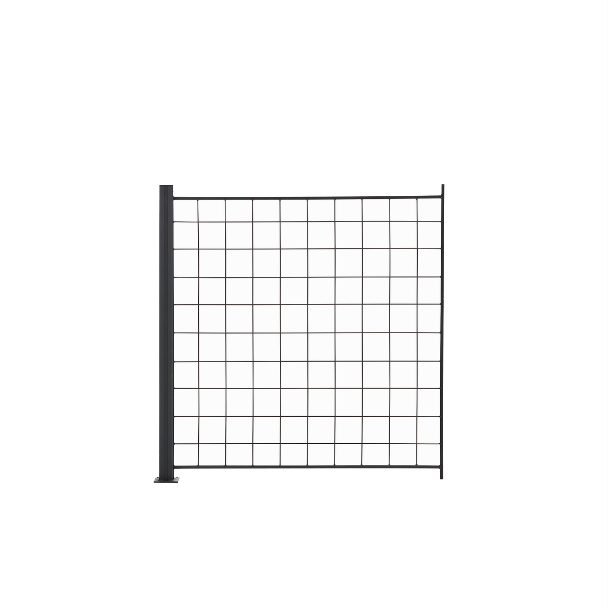 1 Lisäpaneeli säleikköä 100 x 100 cm, antrasiitti, mukana 1 kpl 108cm alumiinitolppa - KarelianStore