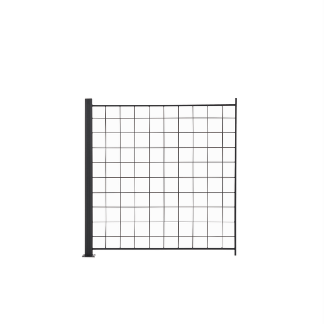1 Lisäpaneeli säleikköä 100 x 100 cm, antrasiitti, mukana 1 kpl 108cm alumiinitolppa - KarelianStore