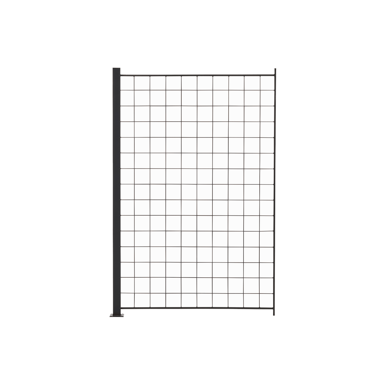 1 Lisäpaneeli säleikköä 150 x 100 cm, antrasiitti, mukana 1 kpl 158cm alumiinitolppa - KarelianStore