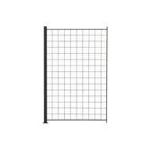 1 Lisäpaneeli säleikköä 150 x 100 cm, antrasiitti, mukana 1 kpl 158cm alumiinitolppa - KarelianStore