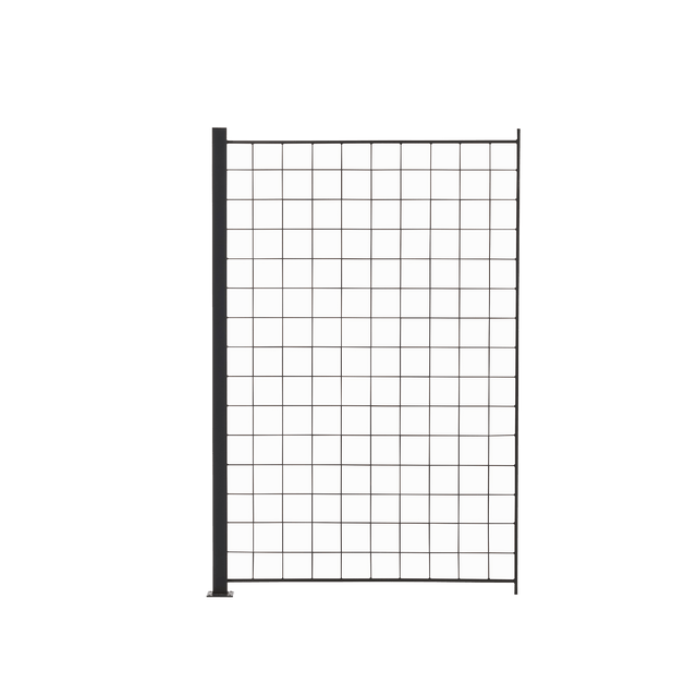 1 Lisäpaneeli säleikköä 150 x 100 cm, antrasiitti, mukana 1 kpl 158cm alumiinitolppa - KarelianStore