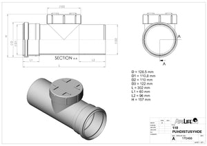 Puhdistusyhde Pipelife HT 110 PP
