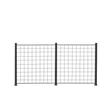 2 Paneelia säleikköä 100 x 100 cm, antrasiitti, mukana 3 kpl 108cm alumiinitolppaa - KarelianStore