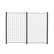 2 paneelia säleikköä 150 x 100 cm, antrasiitti, mukana 3 kpl 158cm alumiinitolppaa - KarelianStore