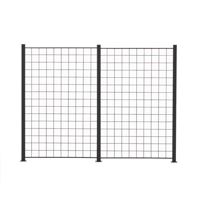 2 paneelia säleikköä 150 x 100 cm, antrasiitti, mukana 3 kpl 158cm alumiinitolppaa - KarelianStore