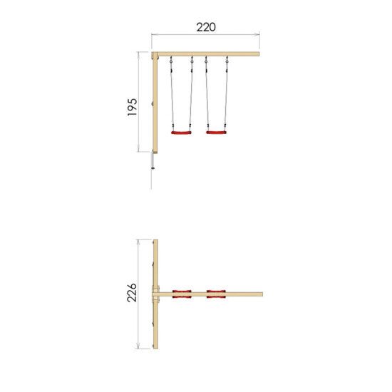 2 - Swing Module 200 Jungle Gym - KarelianStore