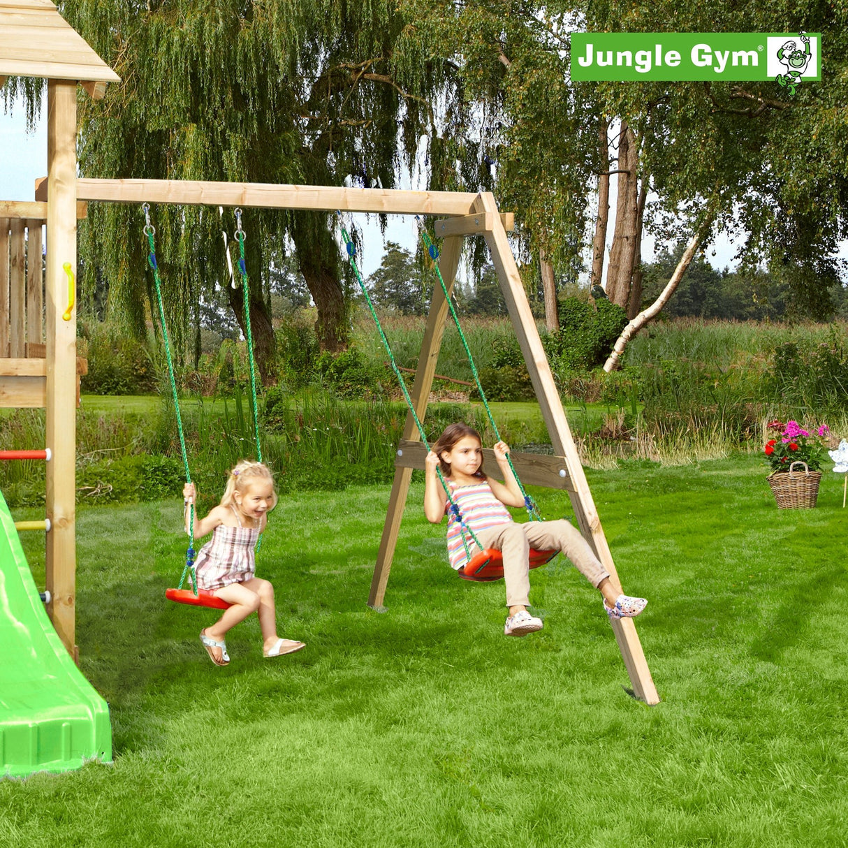 2 - Swing Module 220 - kokonaisuus Jungle Gym sis. puutavaran - KarelianStore
