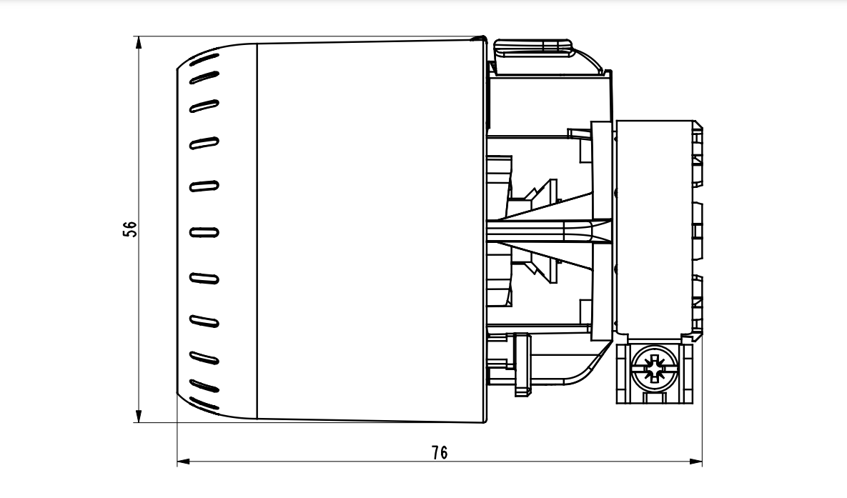 Patteritermostaatti Danfoss AVEO 26mm RA/VL 28C 015G4050