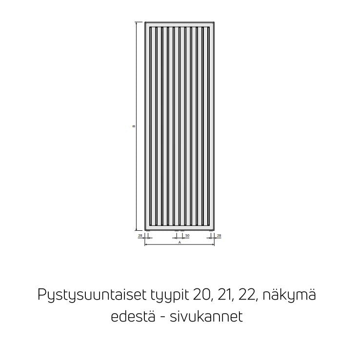Radiaattori Purmo Vertical VR 20 1800x450 mm