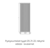 Radiaattori Purmo Vertical VR 20 1800x450 mm