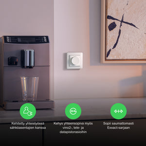 Peitelevy Schneider Electric Exxact 1-kehys combi valkoinen