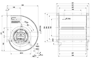 Puhallin Ebmpapst EC D3G200DF07H1 230V 500W