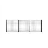 3 Paneelia säleikköä 100 x 100 cm, antrasiitti, mukana 4 kpl 108cm alumiinitolppaa - KarelianStore