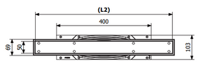 Lattiakaivo Purus Line 900mm DN75 Pysty Tile Insert