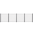 4 Paneelia säleikköä 100 x 100 cm, antrasiitti, mukana 5 kpl 108cm alumiinitolppaa - KarelianStore