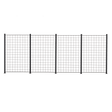4 Paneelia säleikköä 150 x 100 cm, antrasiitti, mukana 5 kpl 158cm alumiinitolppaa - KarelianStore