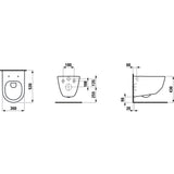 WC-istuin seinä LAUFEN PRO 82096.6 RIMLESS MATTAMUSTA