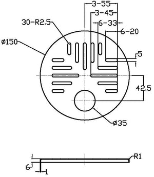 Neliökansi Onnline Matta 197x197mm 32mm Reiällä RST