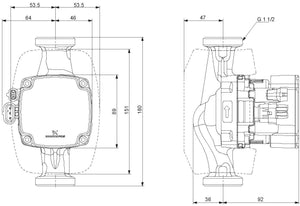Lämpöjohtopumppu Grundfos ALPHA2 GO 25-60 180 220-240V 9