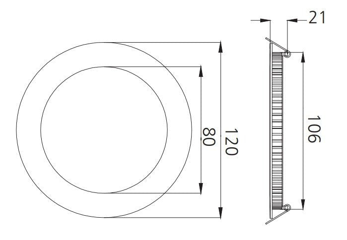 Alasvalo Onnline Onnslim II D120 IP44 530lm 7W 3CCT Dim - KarelianStore