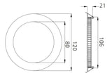 Alasvalo Onnline Onnslim II D120 IP44 530lm 7W 3CCT Dim - KarelianStore