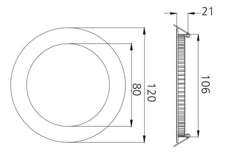 Alasvalo Onnline Onnslim II D120 IP44 530lm 7W 3CCT Dim - KarelianStore