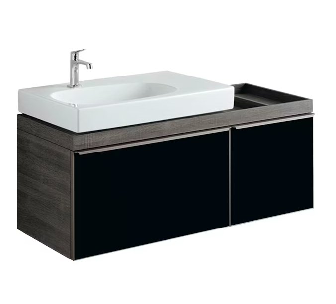 Allaskaappi Geberit Citterio Musta Lasi Tammi 1184x554x504 mm - KarelianStore