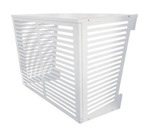 Alumiininen ilmalämpöpumpun suojakotelo Valkoinen - KarelianStore