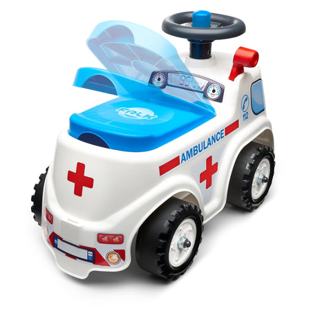 Ambulanssi ride - on säilytystilalla, ratti ja äänitorvi FALK - KarelianStore