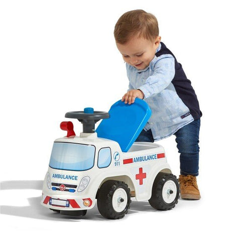 Ambulanssi ride - on säilytystilalla, ratti ja äänitorvi FALK - KarelianStore