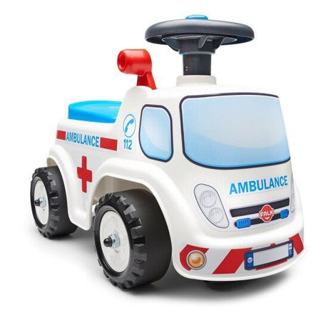 Ambulanssi ride - on säilytystilalla, ratti ja äänitorvi FALK - KarelianStore