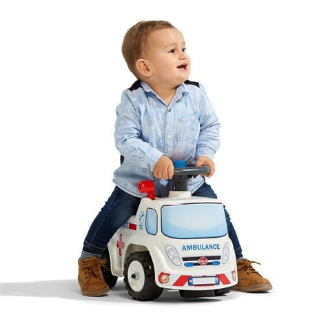 Ambulanssi ride - on säilytystilalla, ratti ja äänitorvi FALK - KarelianStore
