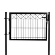 Elementtiaidan portti, musta, X - koriste yläreunassa, 750 x 1000 mm - KarelianStore