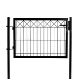 Elementtiaidan portti, musta, X - koriste yläreunassa, 750 x 1000 mm - KarelianStore