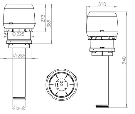 Huippuimuri Vilpe Eco Flow 125C 400 Musta - KarelianStore