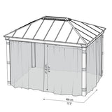 Hyttysverkkosetti, 4 verhoa, sopii 4,2 x 4,8 m Dallas - paviljonkiin - KarelianStore