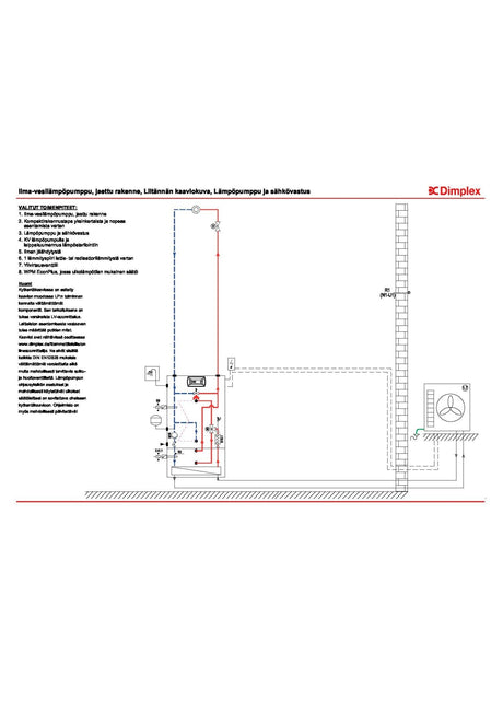 Ilma - vesilämpöpumppu Dimplex LAW 9IMR Lämminvesivaraajalla - KarelianStore