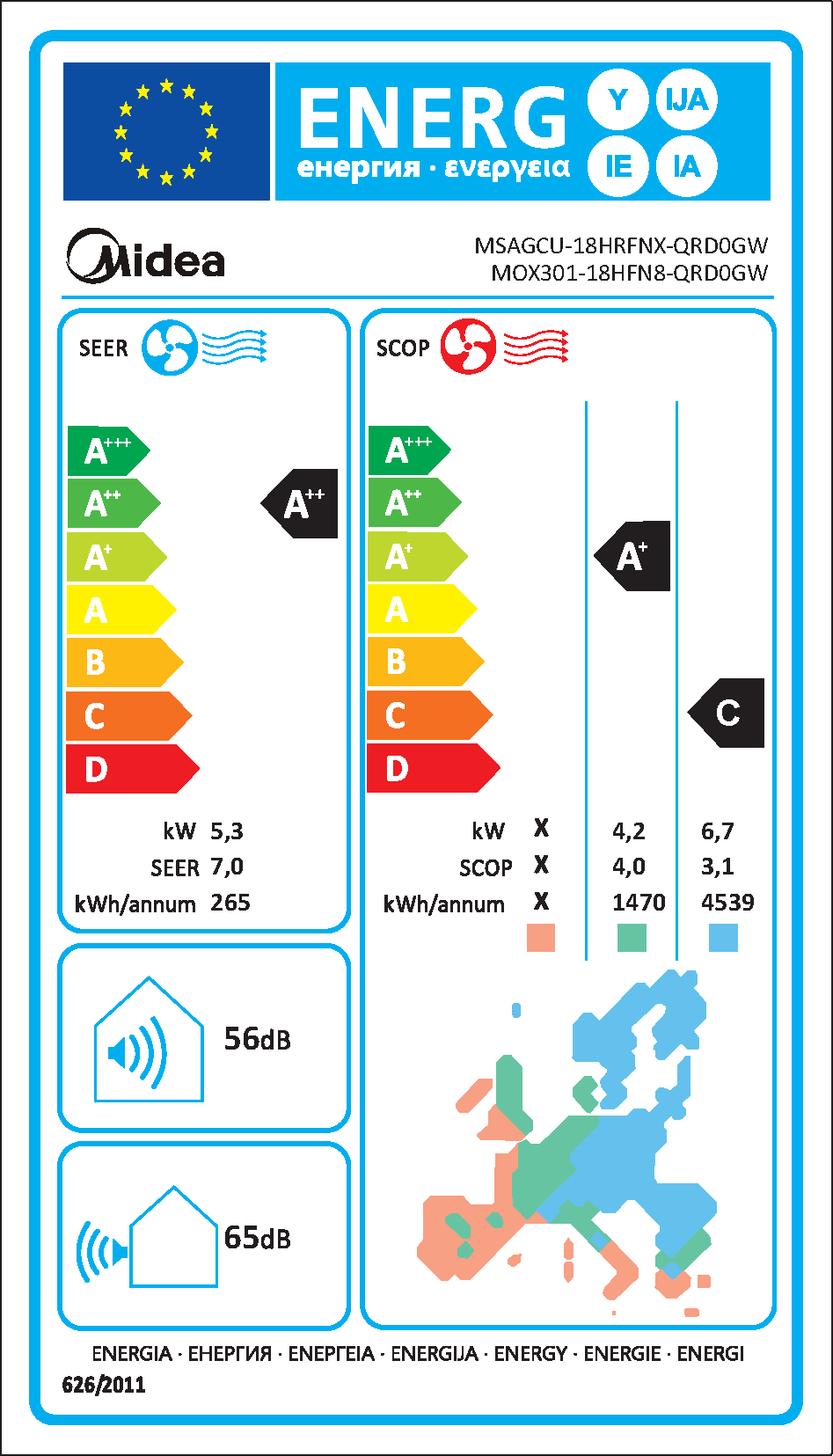 Ilmalämpöpumppu Midea Xtreme 18 - KarelianStore