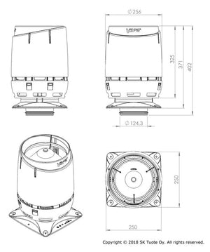 Ilmanvaihdon Poisto Vilpe Flow 125S 250x250 Ruskea - KarelianStore