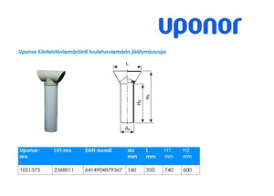 Jäätymissuoja Uponor HT 110 100 Tuuletusputkeen - KarelianStore