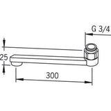 Juoksuputki ORAS 211230 D - JUOKSUPUTKI L=300mm (Outlet - KarelianStore
