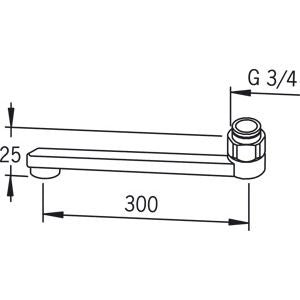 Juoksuputki ORAS 211230 D - JUOKSUPUTKI L=300mm (Outlet - KarelianStore