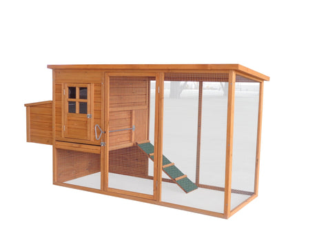 Kanakoppi ruskeaksi petsattua puuta, 197 x 75,5 x 102 cm HORTUS - KarelianStore